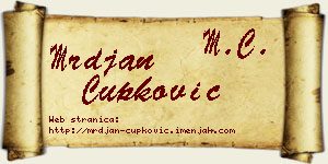 Mrđan Čupković vizit kartica